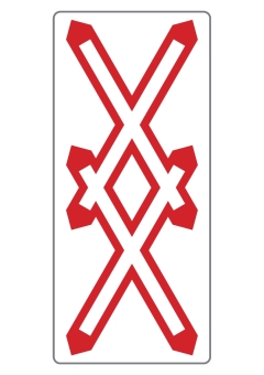 §50/6d Andreaskreuz mehrgleisig senkrecht Tafel