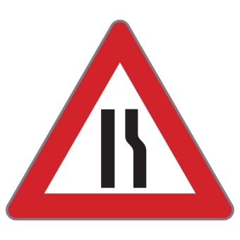 §50/8c Fahrbahnverengung rechtsseitig (Baustelle)