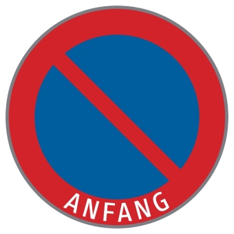 §52/13a Parken verboten mit Aufdruck: Anfang