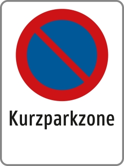 §52/13d Kurzparkzone    mit Text laut Angabe