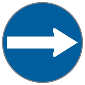 §52/15d Vorgeschriebene Fahrtrichtung (Baustelle)