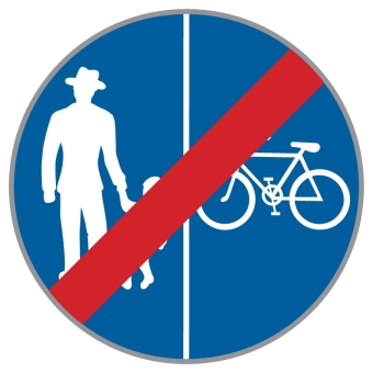 §52/17a/d Ende eines Geh- und Radweges (getrennt)