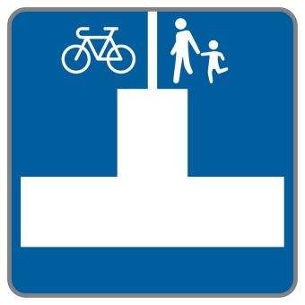 §53/11b Sackgasse mit Durchfahrmöglichkeit für Radfahrer und Durchgehmöglichkeit
