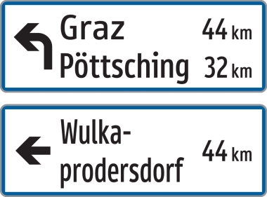 §53/13b Wegweiser zweizeilig