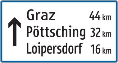§53/13b Wegweiser dreizeilig