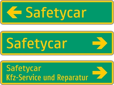 §53/13 Wegweiser Handel/Gewerbe/Industrie Grün/Gelb
