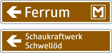 §53/13 Wegweiser Kultur/nicht öffentl. Interesse Braun/Weiß