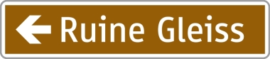 §53/13 Wegweiser Kultur öffentliches Interesse Braun/Weiß