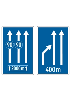 §53/23b Voranzeiger Autobahn Fahrstreifenverlauf