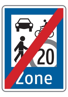 §53/9f Ende einer Begegnungszone '20'