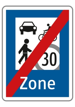 §53/9f Ende einer Begegnungszone '30'