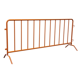 Absperrgitter orange beschichtet