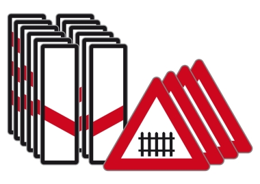 §50/6c Bahnübergang mit Schranken 16-teilig