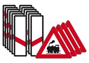 §50/6c Bahnübergang ohne Schranken 16-teilig