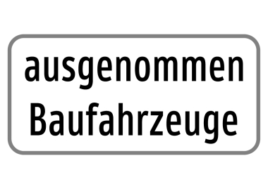 §54 Zusatztafel Bild Z91 (Baustelle)