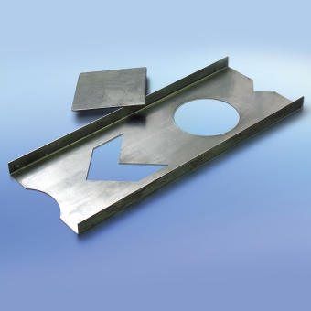 Spachtelschablone 'Pfeil und Kreis' aus Edelstahl 1mm, Symbolgröße 100mm