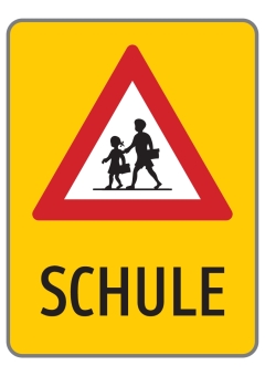 Hinweistafel 'SCHULE'