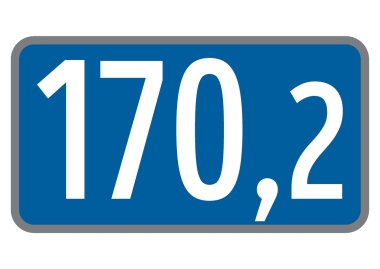 Kilometertafel Bundesstraße/Autobahn