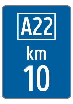 Kilometertafel Autobahn