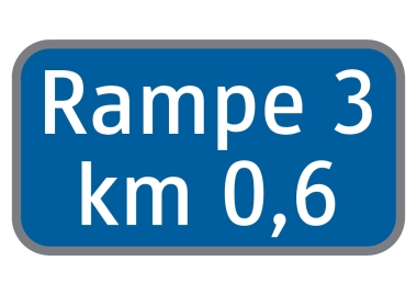 Kilometertafel für Rampe Version 2