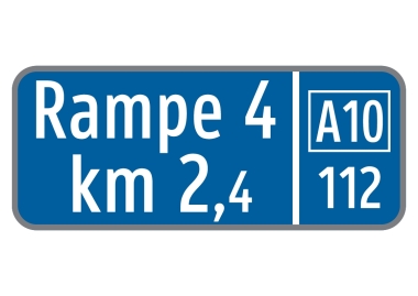 Kilometertafel für Rampe Version 3