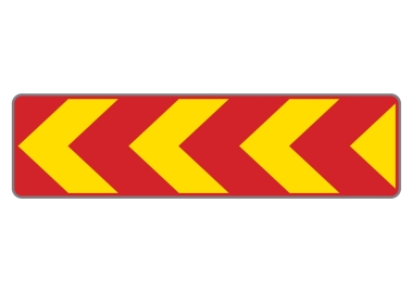 Leitplanken rechteckig  rot/gelb