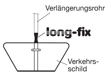 Rohrverbindung 'long fix ' für Rohr