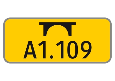 Objekttafel Autobahn    gelb/schwarz