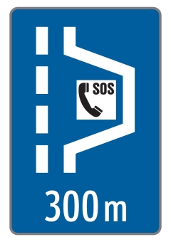 Pannenplatz mit Meterangabe