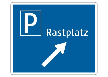 §53 1. Ausfahrtswegweiser Rastplatz