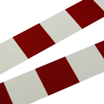 Spiegelstreifen rot/weiß für Spiegel