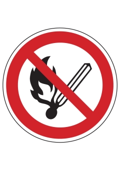 Keine offene Flamme, Feuer, offene Zündquelle u. Rauchen verboten, Rolle