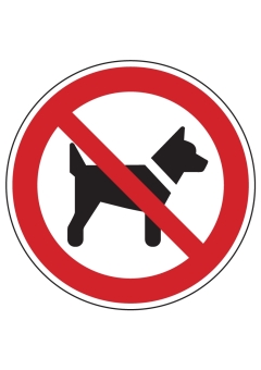 Mitführen von Hunden verboten