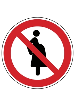 Für schwangere Frauen verboten