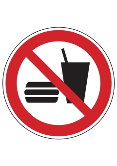 Essen und Trinken verboten