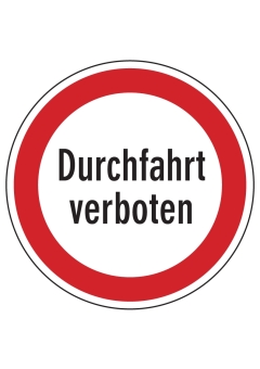 Durchfahrt verboten