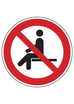 Sitzen verboten