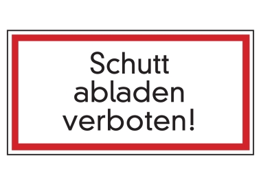 Schutt abladen verboten!