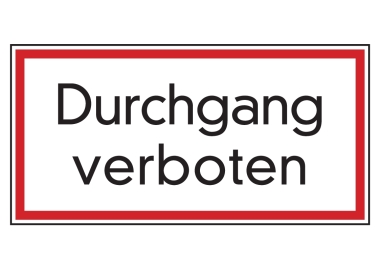 Durchgang verboten.