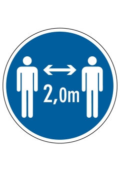 Abstand halten - 2 Meter