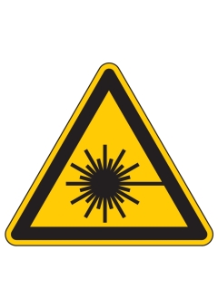 Warnung vor Laserstrahl