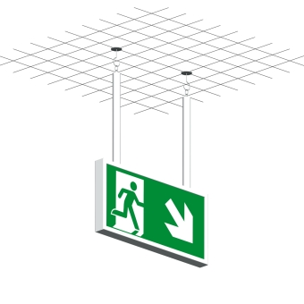 Combiflex-Rahmen beidseitig für Deckenabhängung