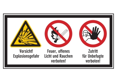 Mehrsymbolschild W002 / P003 / P06