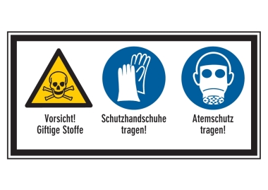 Mehrsymbolschild W016 / M009 / M017
