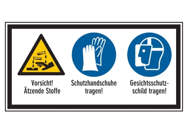 Mehrsymbolschild W023 / M009 / M013