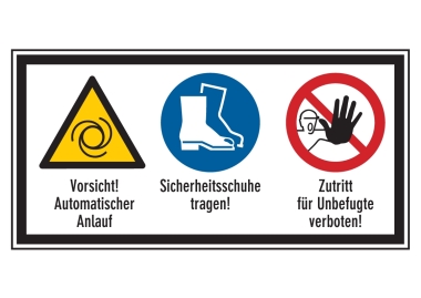 Mehrsymbolschild W018 / M008 / P06