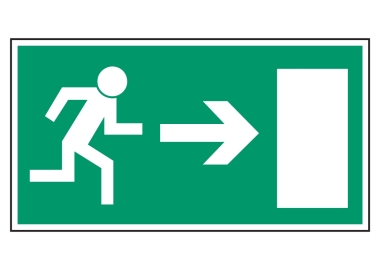 Rettungsweg-Notausgang rechts