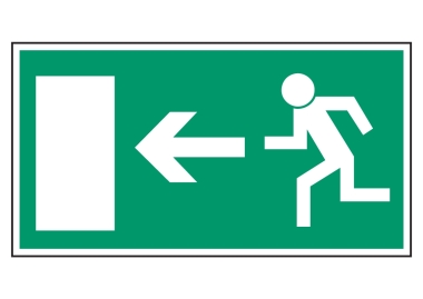 Rettungsweg-Notausgang links