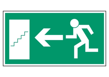 Rettungsweg über Treppe links