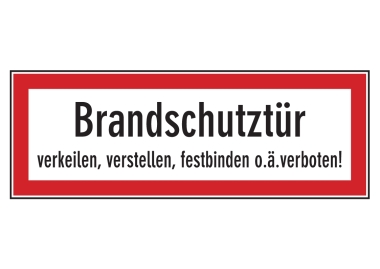 Brandschutztür verkeilen, verstellen, festbinden  o.ä. verboten!
